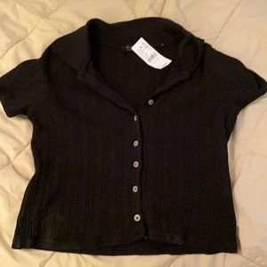 Brandy Melville one size black polo - brand new